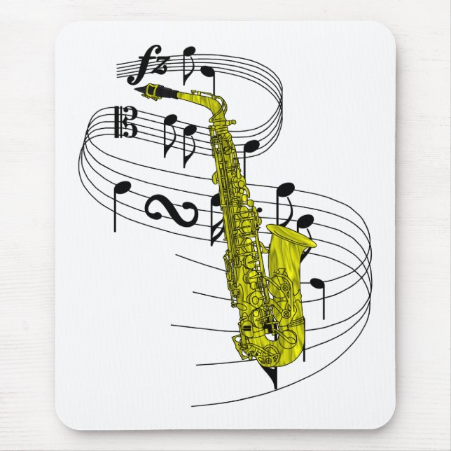 Saxophone Mouse Mat (Front)