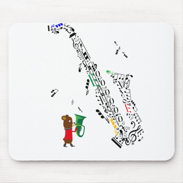 saxophone mouse mat (Front)