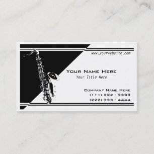 Saxophone Music Business Card