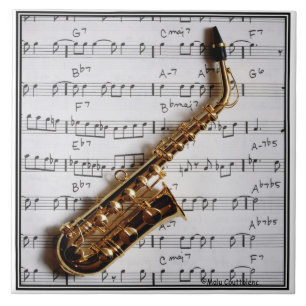 Saxophone Music Customisable Tile