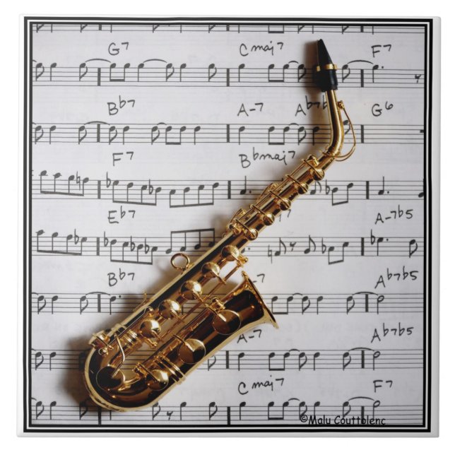 Saxophone Music Customisable Tile (Front)