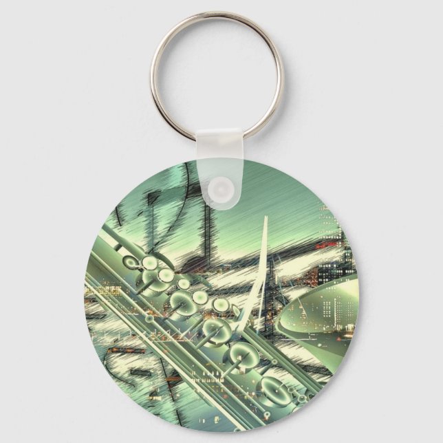Saxophone music design accessories - customise key ring (Front)