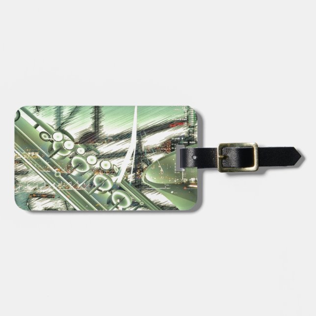 Saxophone music design accessories - customise luggage tag (Front Horizontal)