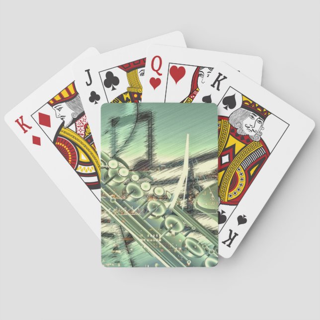 Saxophone music design accessories - customise playing cards (Back)