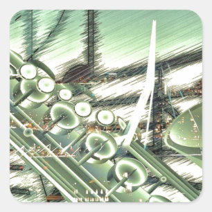 Saxophone music design accessories - customise square sticker