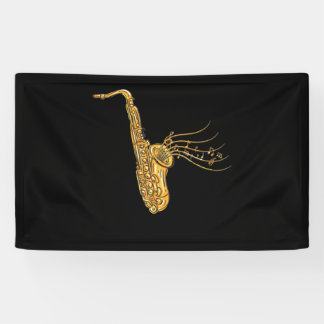 Saxophone Music Note Jazz Musician Saxophonist Banner