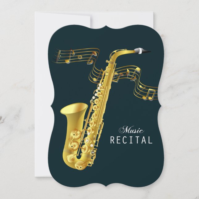 Saxophone Music Recital Invitation (Front)