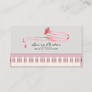 Saxophone Music Teacher Piano Keyboard Musician Business Card