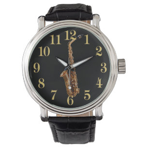 Saxophone Music-Themed Musician's Gift Watch