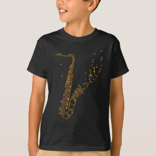 Saxophone Musical Notes Instrument Saxophonist T-Shirt
