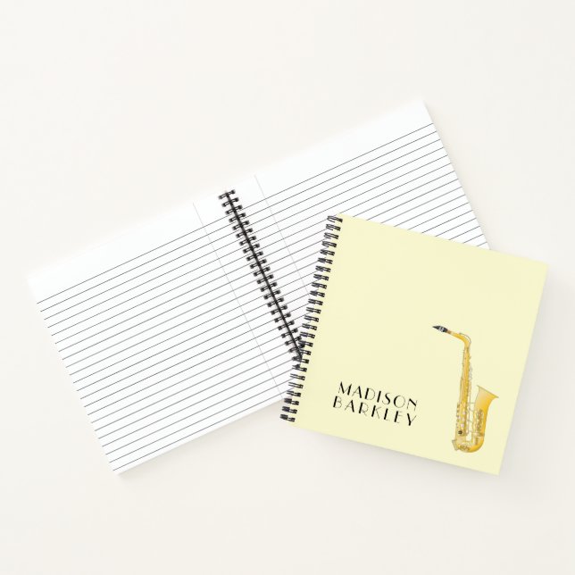 Saxophone Musician Band Teacher Notebook (Inside)