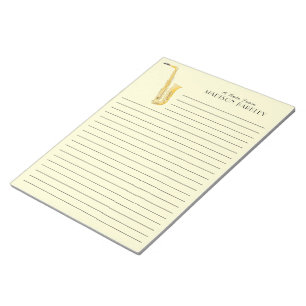 Saxophone Musician Band Teacher Notepad