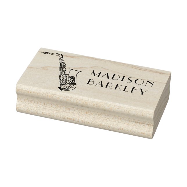 Saxophone Musician Band Teacher Rubber Stamp (Stamp)