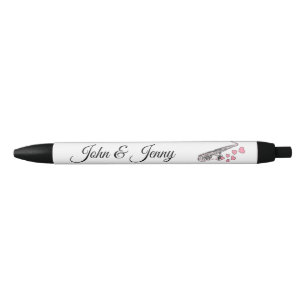 Saxophone Musician Custom Wedding Favour Gift Black Ink Pen