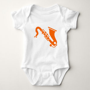 Saxophone - Orange Baby Bodysuit