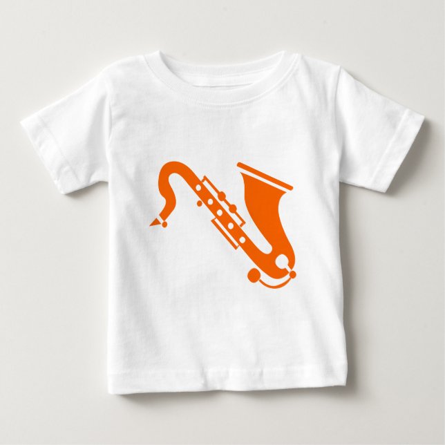 Saxophone - Orange Baby T-Shirt (Front)