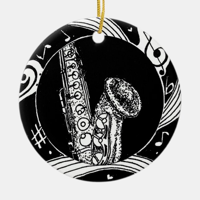 Saxophone Ornament (Front)