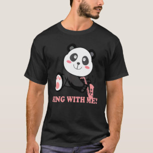 Saxophone Panda Bear Singing & Playing Instrument T-Shirt
