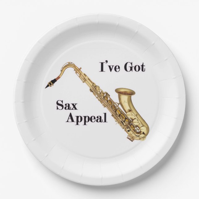 Saxophone Paper Plate (Front)