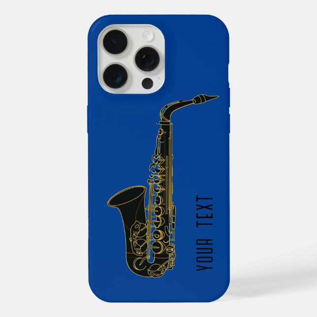 Saxophone - Personalizable  iPhone Case (Back)