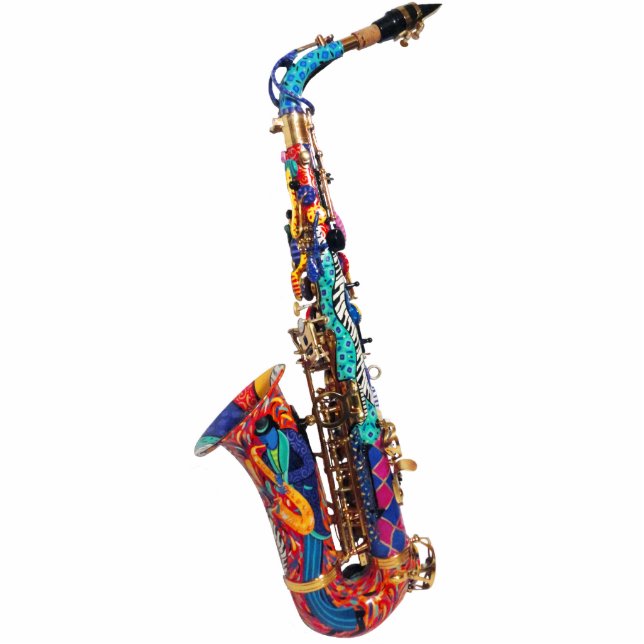 Saxophone Photo Print Acrylic Sculpture Gift Standing Photo Sculpture (Front)