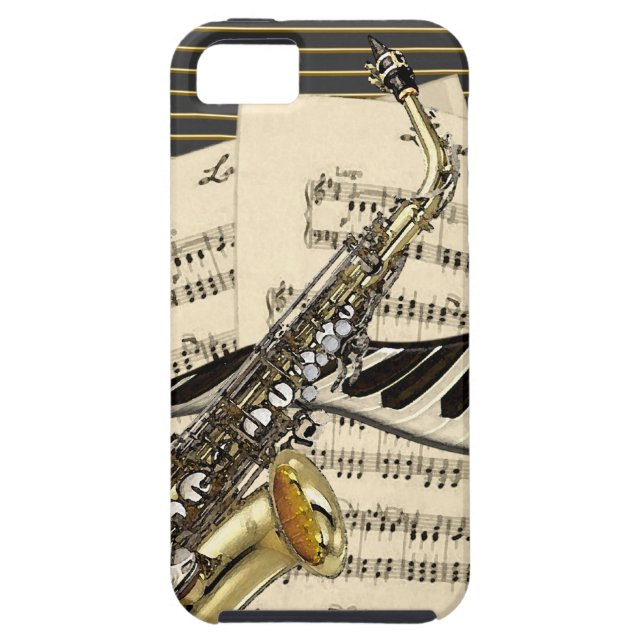 Saxophone & Piano Music Case-Mate iPhone Case (Back)