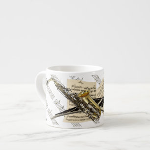 Saxophone & Piano Music Espresso Cup