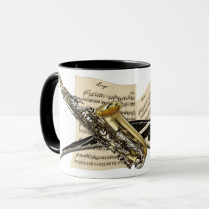 Saxophone & Piano Music Mug