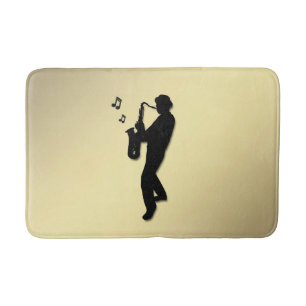 Saxophone Player Bath Mat
