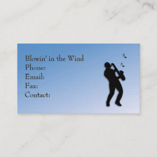 Saxophone Player Business Card