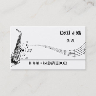 Saxophone Player Business Cards