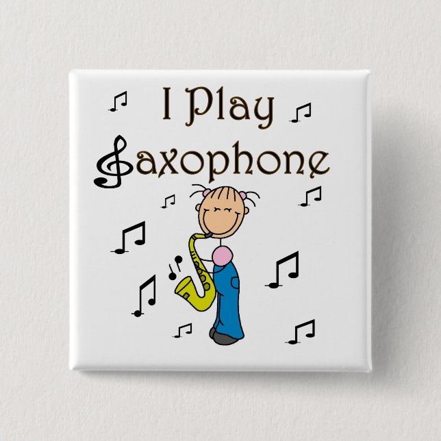 Saxophone Player Button (Front)