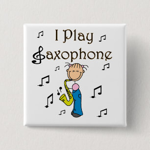 Saxophone Player Button