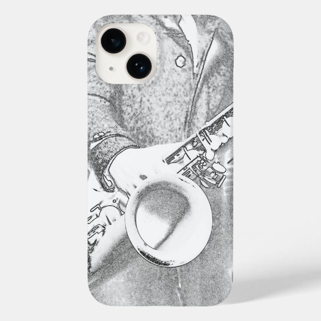 saxophone player Case-Mate iPhone case (Back)