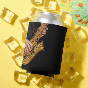 Saxophone Player hands Saxophonist playing jazz Can Cooler