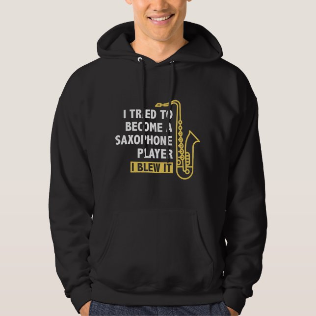 Saxophone Player Hoodie (Front)