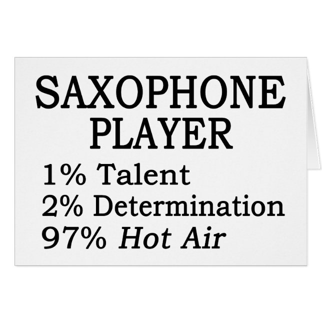 Saxophone Player Hot Air (Front Horizontal)