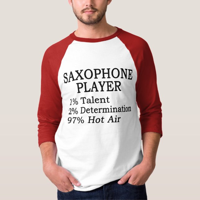 Saxophone Player Hot Air T-Shirt (Front)