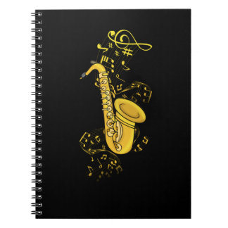 Saxophone Player Jazz Music Gift Men Big Band Notebook