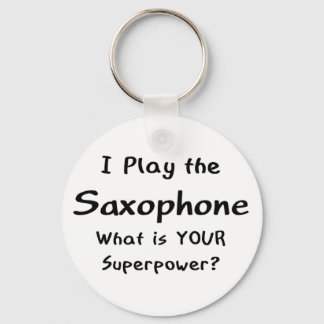 saxophone player key ring