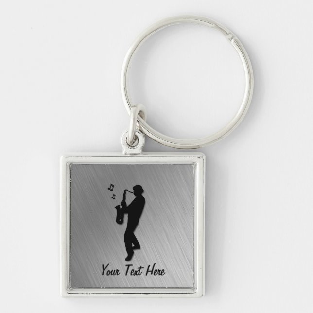 Saxophone Player Key Ring (Front)