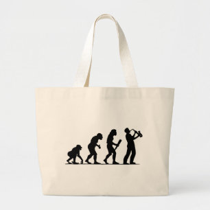 Saxophone Player Large Tote Bag
