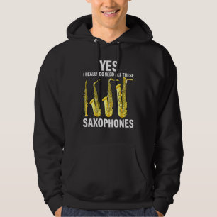 Saxophone Player Music Instrument Jazz Musician Sa Hoodie