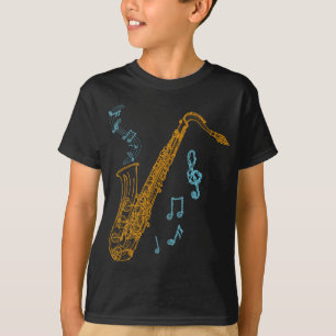 Saxophone Player Musician Jazz Music Art T-Shirt