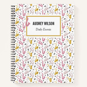 Saxophone Player Musician Jazz Notebook