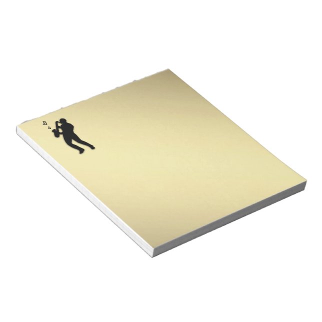 Saxophone Player Notepad (Angled)