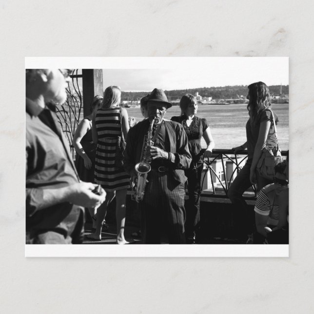Saxophone Player Postcard (Front)