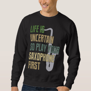 Saxophone Player Retro Style Sweatshirt