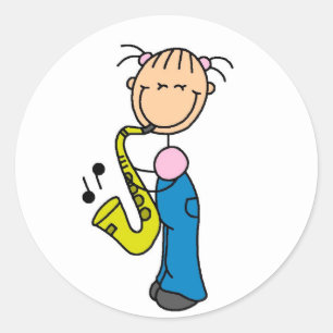 Saxophone Player Stickers Sticker