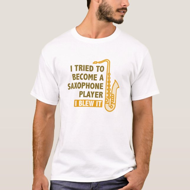 Saxophone Player T-Shirt (Front)